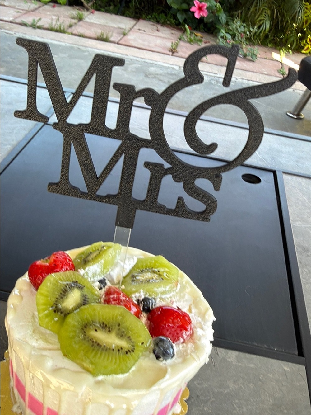 MR & MRS WEDDING CAKE TOPPER
